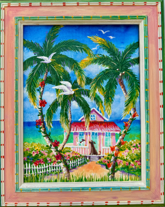 Sanibel Island Pink House Postcard